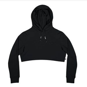 ethika Black Cropped Hoodie